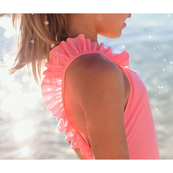 Bora Bora One-Piece Swimsuit - Fluorescent Pink