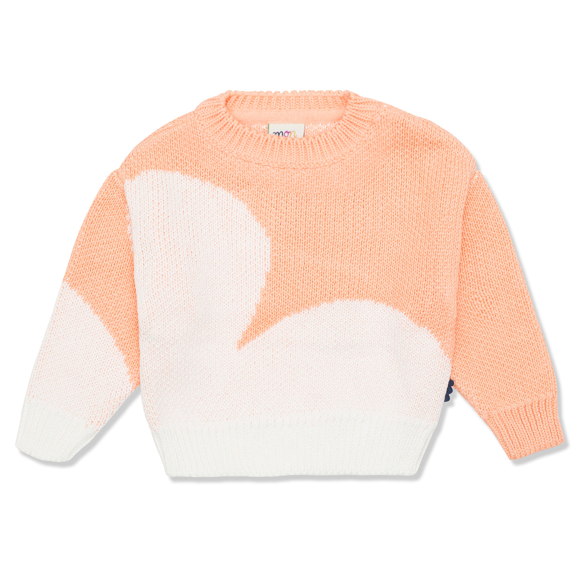 Kid-Girl-Terracoral Cloud Sweater-F23-K3402-646-|-Mon Coeur