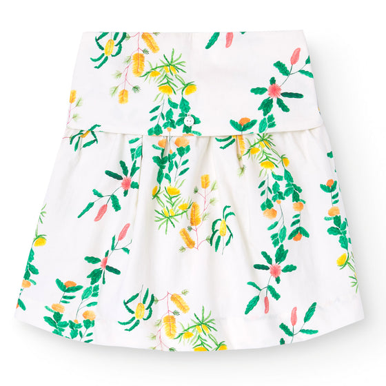 Swan White Flower Skirt