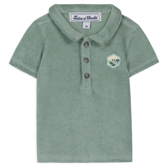 Monogram Terrycloth Baby Polo Shirt