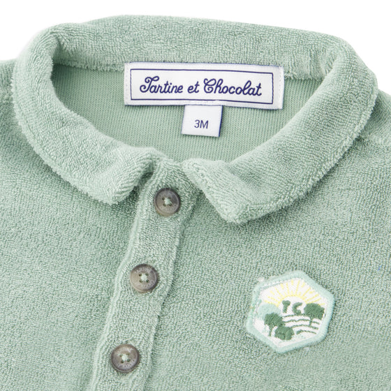 Monogram Terrycloth Baby Polo Shirt