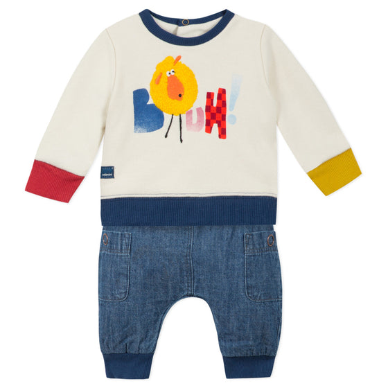 Sweatshirt and Denim Pants Baby Set  - FINAL SALE
