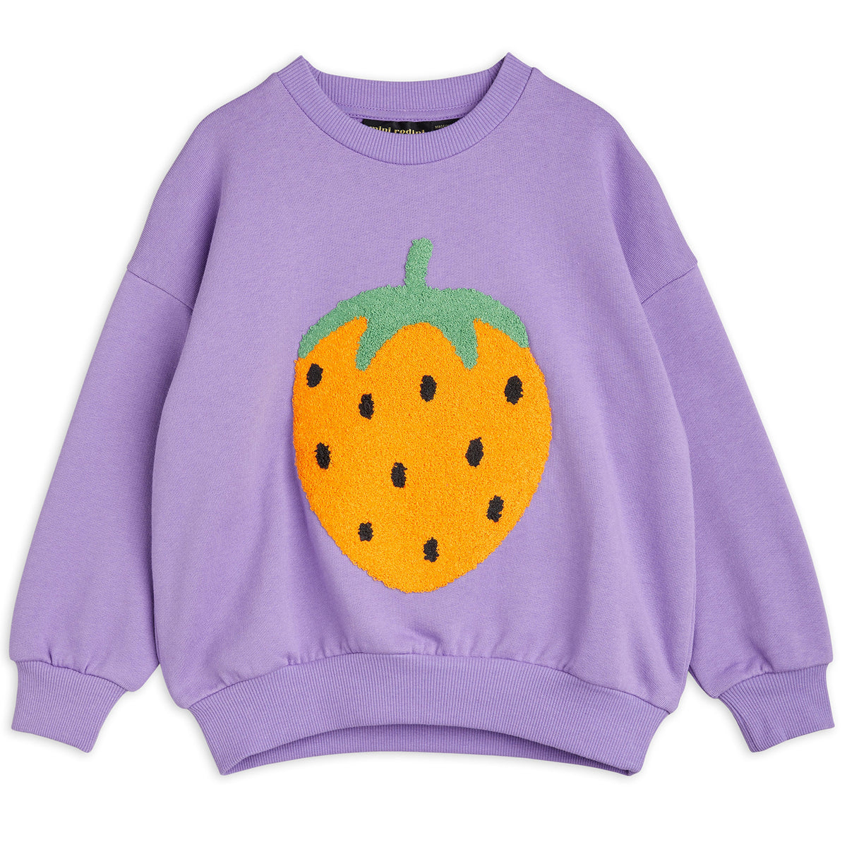 Kid-Girl-Strawberry Embroidered Sweatshirt-2322016245-Purple