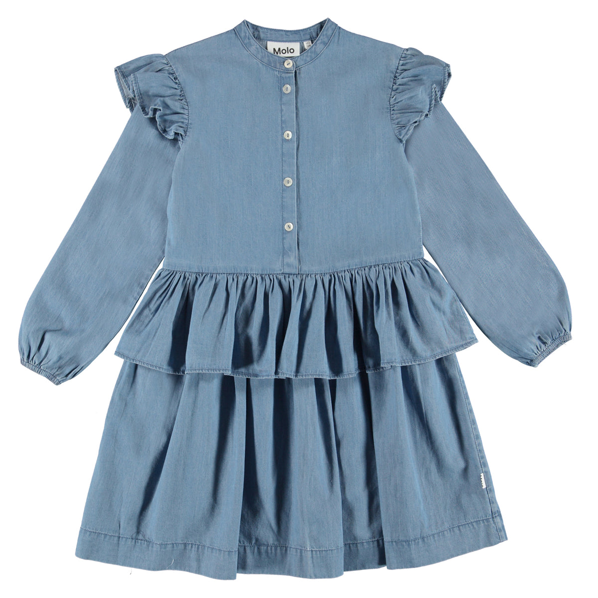 Kid-Girl-Carisma Washed Chambrey Dress-2W22E215-8621-|-Molo – A.T.L.R.  Paris | New York