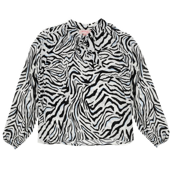 Zebra Print Blouse  - FINAL SALE