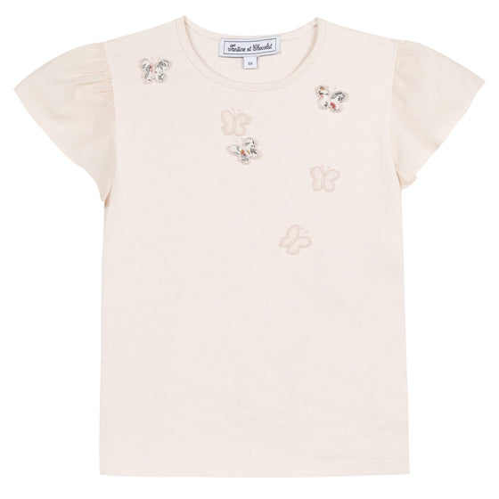 Embroidered Butterfly T-shirt