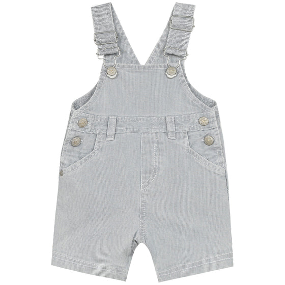 Light Blue Striped Baby Overalls