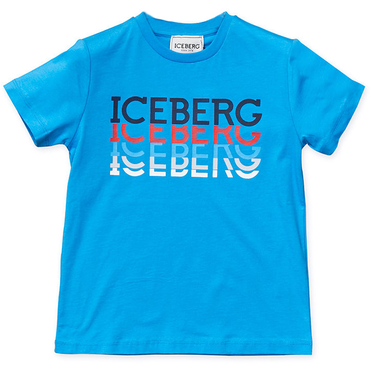 Kid-Boy-Ombre Logo Bright T-shirt-TSICE0105J-V2-|-Iceberg