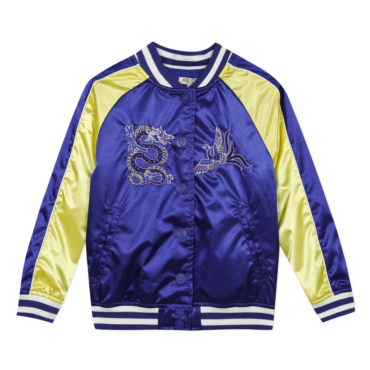 Kid Girl Blue tiger bomber jacket KQ41028-45, Kenzo Kids – A.T.L.R. Paris