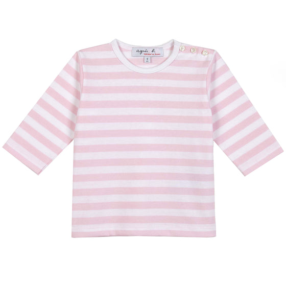 Classic Striped Baby Tee - Pink