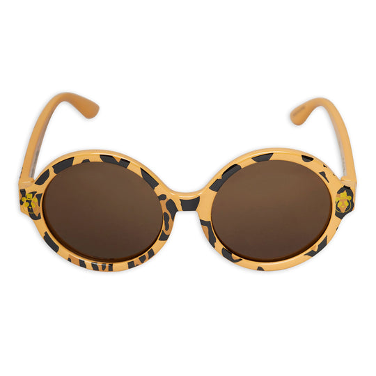 MINI RODINI Round Leopard Sunnies - Beige