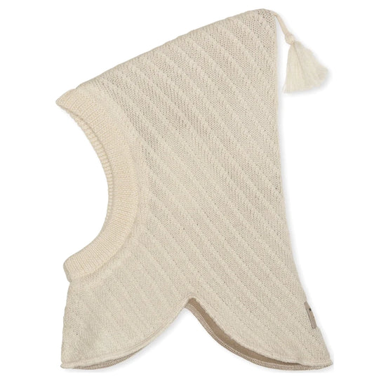 MINI A TURE MATJUEL Fleece Lined Hood - Angora Cream