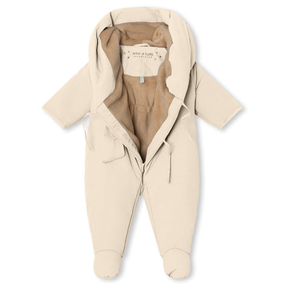 MINI A TURE MATFIANNA fleece lined winter pramsuit. GRS - ANGORA CREAM