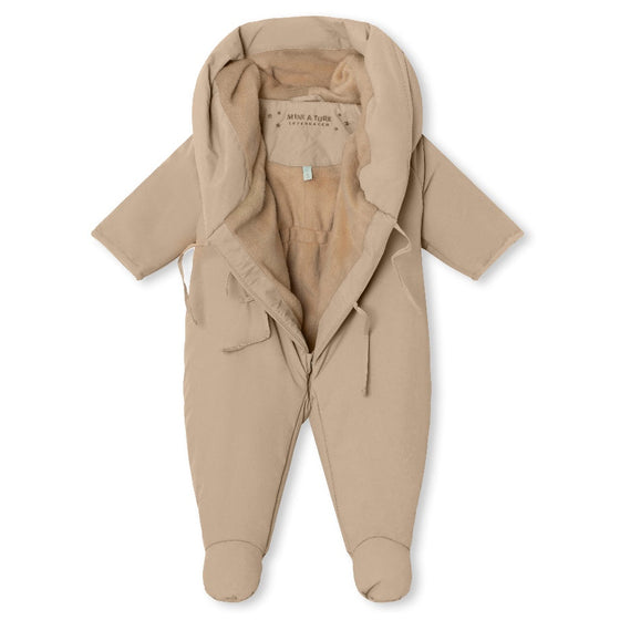 MINI A TURE MATFIANNA fleece lined winter pramsuit - SAVANNAH TAN