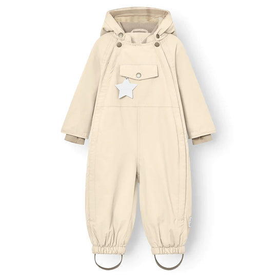 MINI A TURE MATWISTI Fleece Lined Snowsuit - Angora Cream