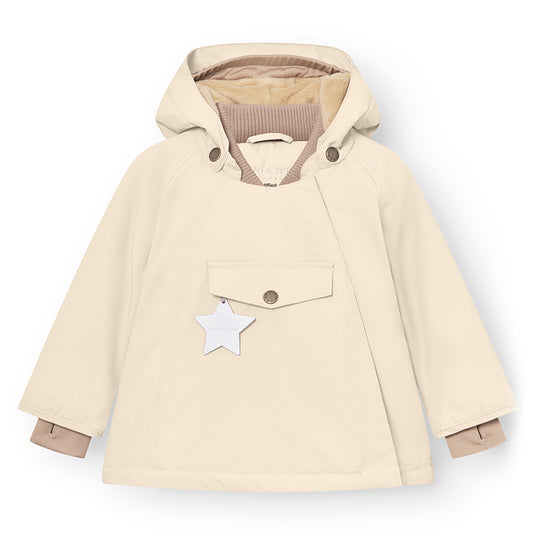 MINI A TURE MATWANG fleece lined winter jacket. GRS - ANGORA CREAM