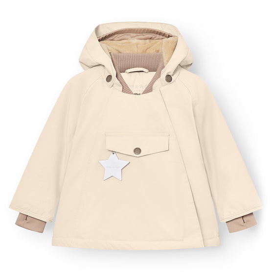 MINI A TURE MATWANG fleece lined winter jacket. GRS - ANGORA CREAM