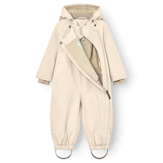 MINI A TURE MATWISTI fleece lined snowsuit. GRS - ANGORA CREAM