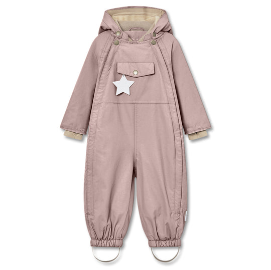 MINI A TURE MATWISTI fleece lined snowsuit. GRS - CLOUDY ROSE
