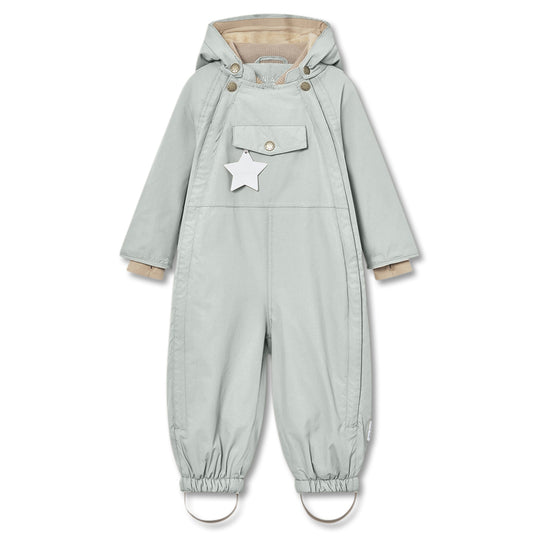 MINI A TURE MATWISTI fleece lined snowsuit. GRS - GREY