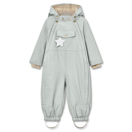 MINI A TURE MATWISTI fleece lined snowsuit. GRS - GREY