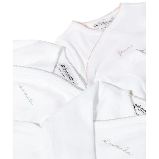 Days of the Week Crossover Bodysuits - Set of 7