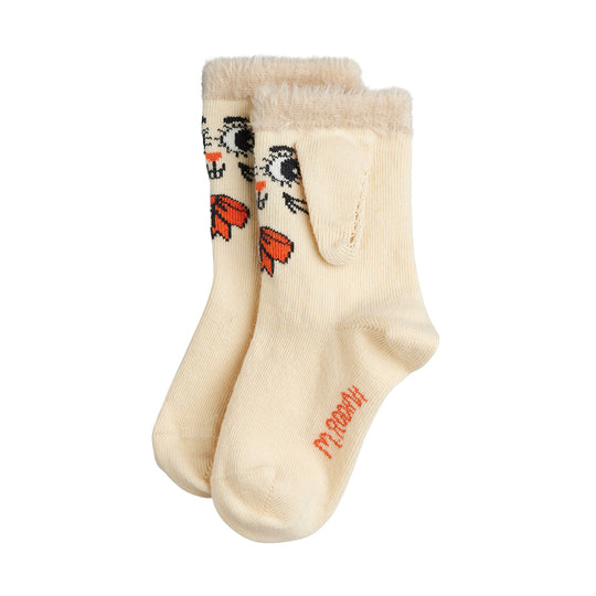 MINI RODINI Rabbit Ear Socks - Off-White