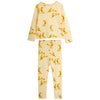 MINI RODINI Vintage Rabbits Pajamas - Yellow