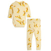 MINI RODINI Vintage Rabbits Baby Pajamas - Yellow