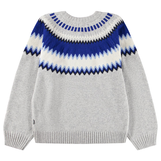 MOLO Baes Nordic Blue Sweater