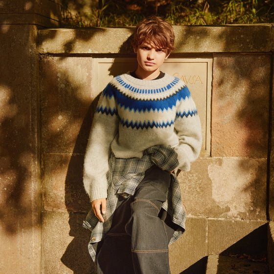 MOLO Baes Nordic Blue Sweater