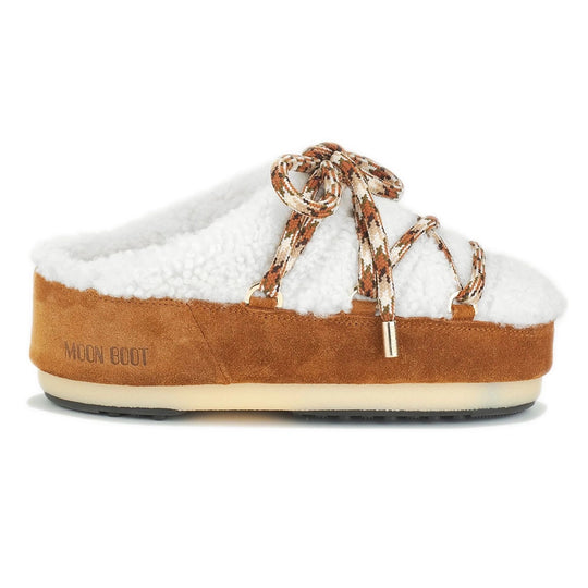 MOON BOOT MULE Shearling Boots - Whiskey