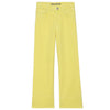 Straw Yellow Wide-Leg Trousers