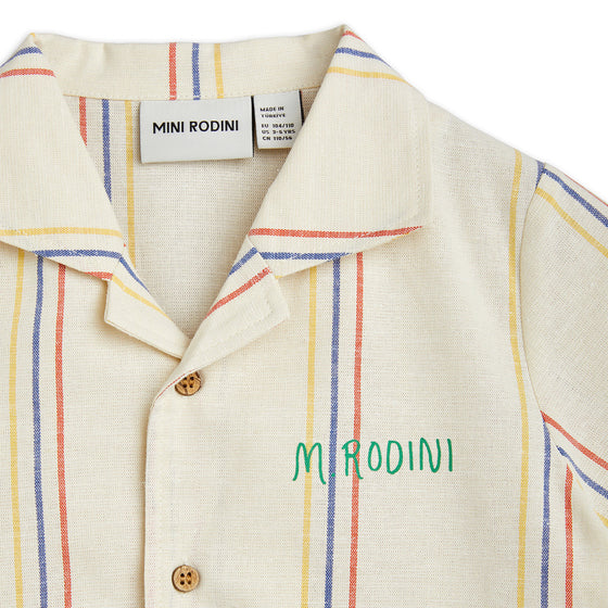 Organic Cotton & Linen Striped Shirt