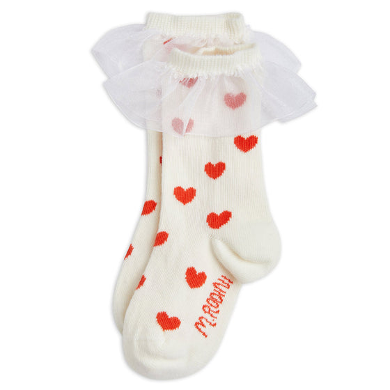 Allover Hearts Frill Socks