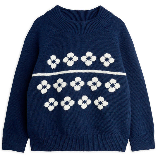 MINI RODINI Retro Flowers Knit Sweater