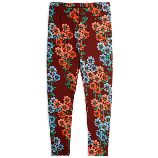 MINI RODINI Daisy Leggings - Marroon