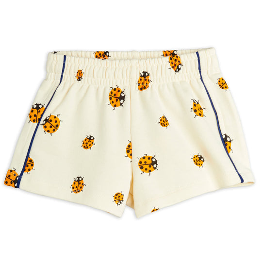 MINI RODINI Ladybugs Sporty Sweatshorts - Offwhite
