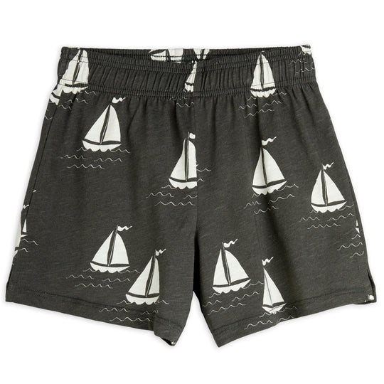 MINI RODINI Sailing Boats Shorts - Grey Black