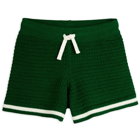 MINI RODINI Crochet Knit Shorts - Green
