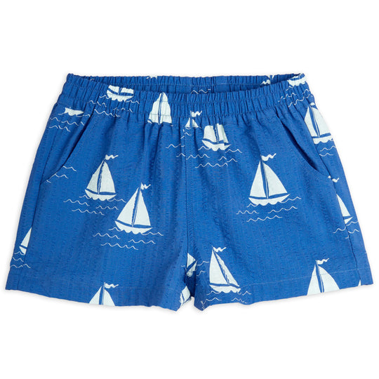 MINI RODINI Sailing Boats Shorts - Blue