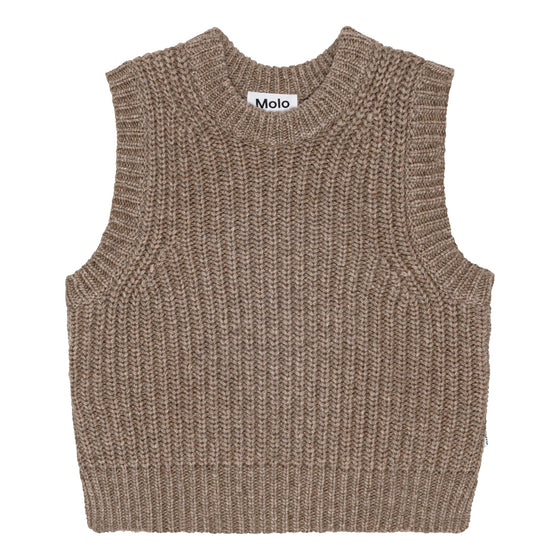 Gilberte Brown Sugar Knit Vest