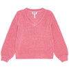 Germaine Flamingo Plume Chenille Sweater