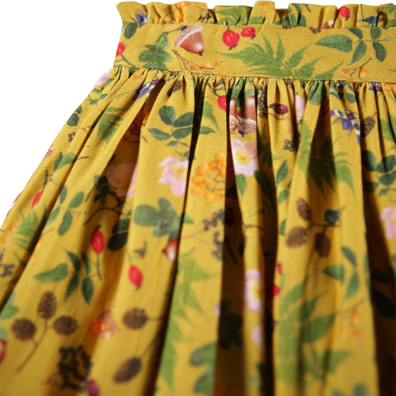 MOLO Bev Cottage Foraging Yellow Knee Skirt