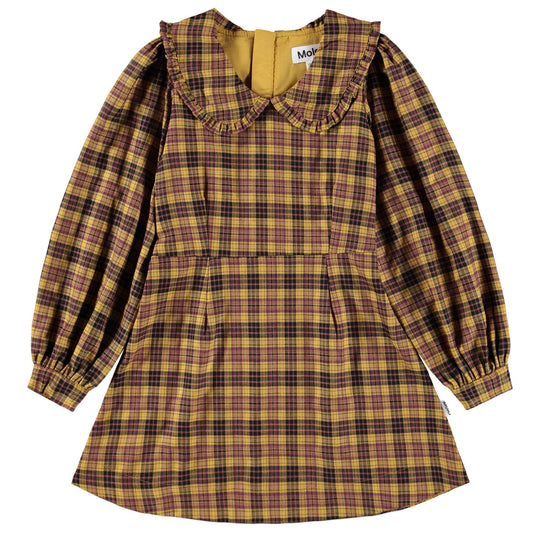 MOLO Candice Highland Check Yellow Dress