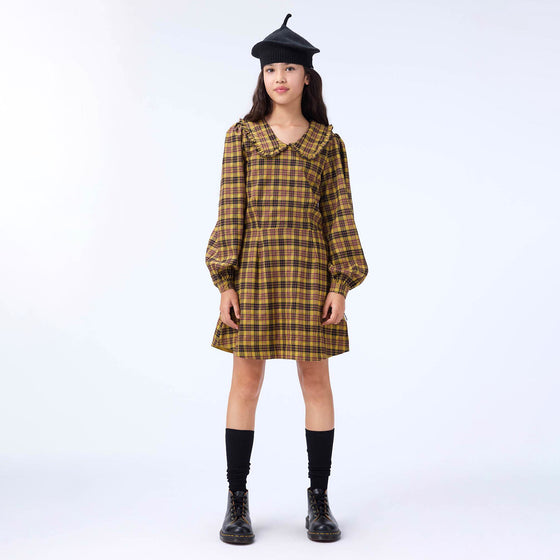 MOLO Candice Highland Check Yellow Dress