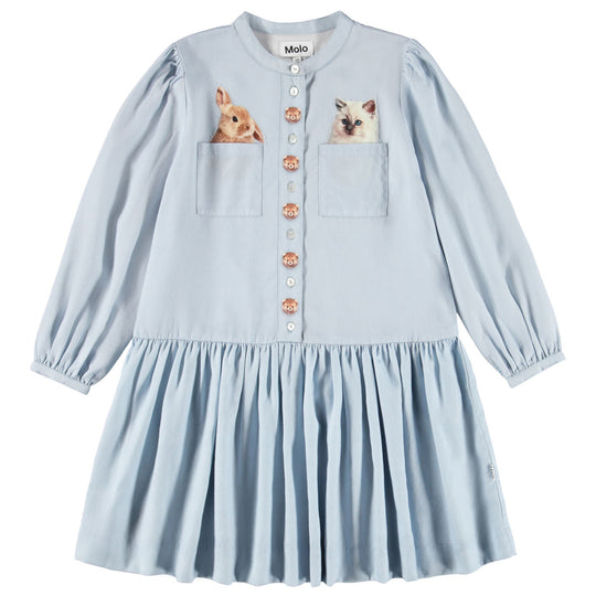 MOLO Clara Pocket Pets Blue Dress