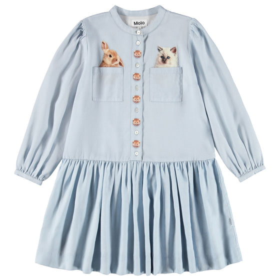 MOLO Clara Pocket Pets Blue Dress