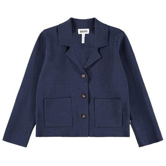 MOLO Gabriela Galaxy Blue Blazer Sweater