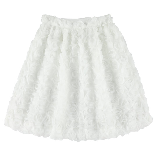 CAROLINE BOSMANS Rose Appliqué Skirt